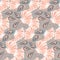 Vector seamless nautical pattern with hand drawn striped shells