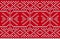 Vector seamless Nordic Knitting Pattern in red and white colors.