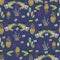 Vector seamless nursery pattern. Tropical plants, flowers