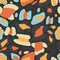 Vector Seamless pattern of abstact leopard skin in pastel colour Autumn, Wild Animals pattern for textile or wall paper