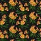 Vector seamless pattern with alstroemeria flowers. Floral background, wallpaper.