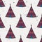 Vector seamless pattern of American Indian tipi home with tribal ornament