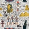 Vector seamless pattern on the Ancient Egypt theme