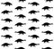 Vector seamless pattern of ankylosaurus silhouette