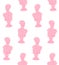 Vector seamless pattern of antique woman statue