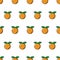 Vector seamless pattern with apricots. Repeating fruit icon on white