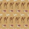 Vector seamless pattern with arabian one-humped camel