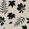 Vector seamless pattern of autumn pattern. Hand drawn vector illustration