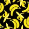 Vector seamless pattern background with bright bananas