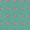 Vector seamless pattern background with cherries. Green background