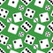 Vector Seamless Pattern Background of lucky Dices. Flat design Vector Illustration