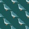 Vector seamless pattern of a bird on a dark background, simple beautiful background of repeating objects