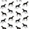 Vector seamless pattern of black doberman