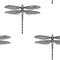 Vector seamless pattern from black hand drawing dragonfly