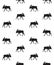 Vector seamless pattern of black moose silhouette