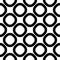 Vector seamless pattern, black & white texture, staggered rings