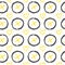 Vector seamless pattern. Black, white and yellow hand drawn print with hipster XOXO.