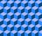 Vector seamless pattern of blue 3d geometry grid