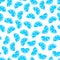 Vector Seamless pattern with blue citrus slice. Fruit Summer doddle illustration. Digital paper for wallpaper