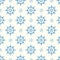 Vector seamless pattern blue ship wheels and compass