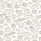 Vector seamless pattern with bread 06