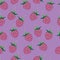 Vector seamless pattern with bright pink raspberries.