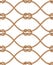 Vector seamless pattern with brown twisted ropes