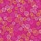 Vector seamless pattern with brush blots .Yellow white orange color on pink background. Hand painted grange texture. Ink