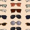 Vector Seamless Pattern of Cartoon Eyeglasses