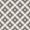 Vector seamless pattern with carved geometric figures, floral shapes