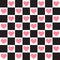 Vector seamless pattern of chess texture and heart