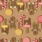 Vector seamless pattern. Christmassy cookies