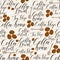 Vector seamless pattern on the coffee theme