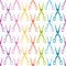 Vector seamless pattern with colored scissors.