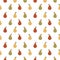 Vector seamless pattern with colorful pears.