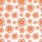 Vector seamless pattern Coronavirus Bacteria. Biology Organisms