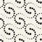 Vector seamless pattern with curls from points.Modern stylish texture