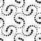 Vector seamless pattern with curls from points.Modern stylish texture