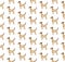 Vector seamless pattern with cute cartoon dog puppies. Can be used as a background, wallpaper, fabric and for other design.French