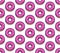 Vector seamless pattern with cute donuts.