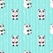 Vector seamless pattern with cute eating panda