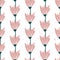 Vector seamless pattern with daisies . white background