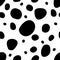 Vector seamless pattern with dalmatian fur texture.