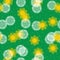 Vector seamless pattern with dandelions