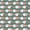 Vector seamless pattern with decorative abstract geometric fish