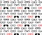 Vector seamless pattern with different shapes glasses.