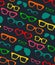Vector seamless pattern with different shapes glasses.