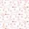 Vector seamless pattern with dogs, dog tracks Pet