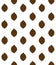 Vector seamless pattern of doodle sketch coconut