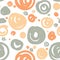 Vector seamless pattern with doodled circles